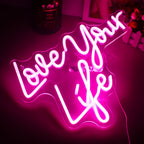Love Your Life – LED-Neon-Schriftzug (5 V USB)
