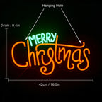 Merry Christmas – Schreibschrift – LED-Neon-Schriftzug (5 V USB)