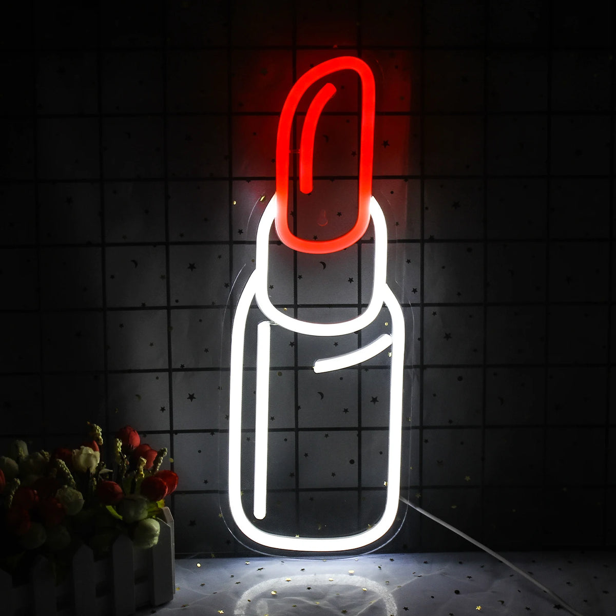 Lippenstift – LED-Neonschild (5 V USB)
