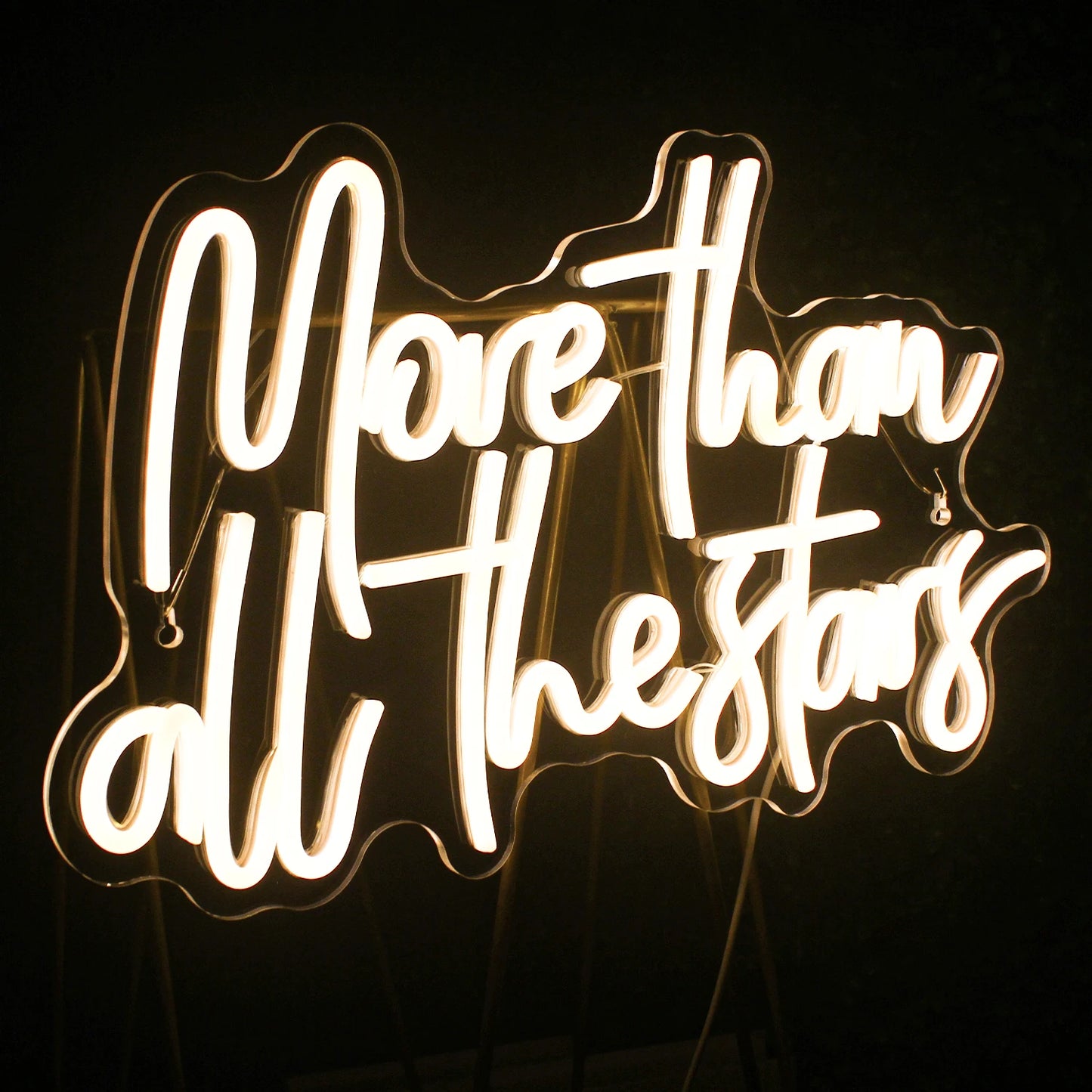 More Than All The Stars 5V USB LED Neon Sign - Budget Friendly