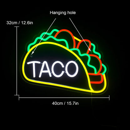 Tacos 5V Mini USB LED Neon Sign - Budget Friendly