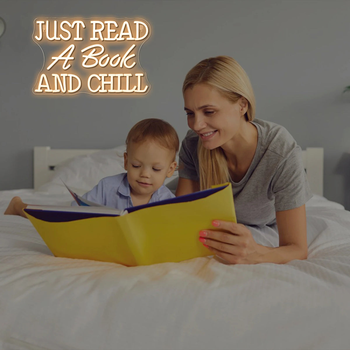 Just Read A Book And Chill – LED-Neon-Schriftzug (5 V USB)