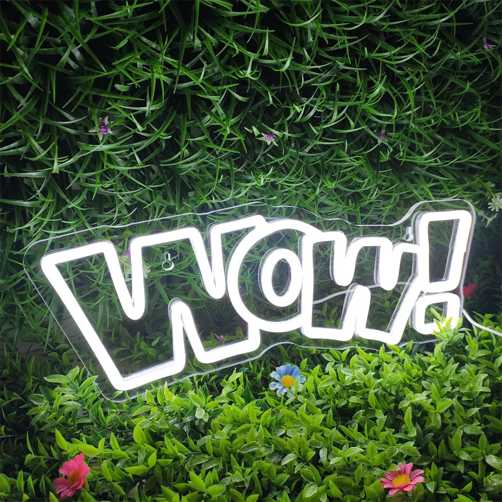 WOW – Comic-Explosion, neues Design – LED-Neonschild (5 V USB)