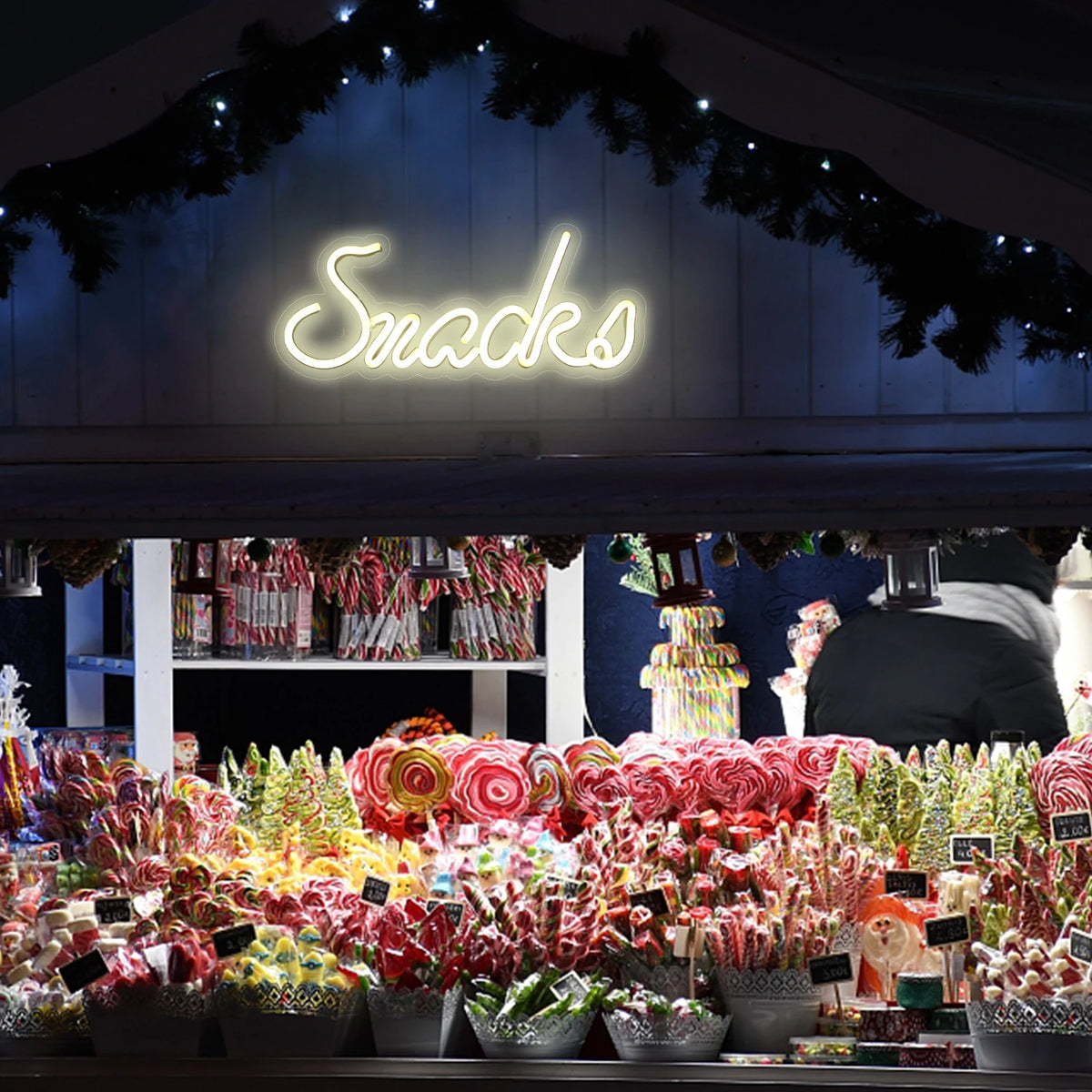 Snacks – LED-Leuchtschild (5 V USB)