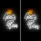 God's Plan Letter 5V USB LED Neon Sign - Budget Friendly