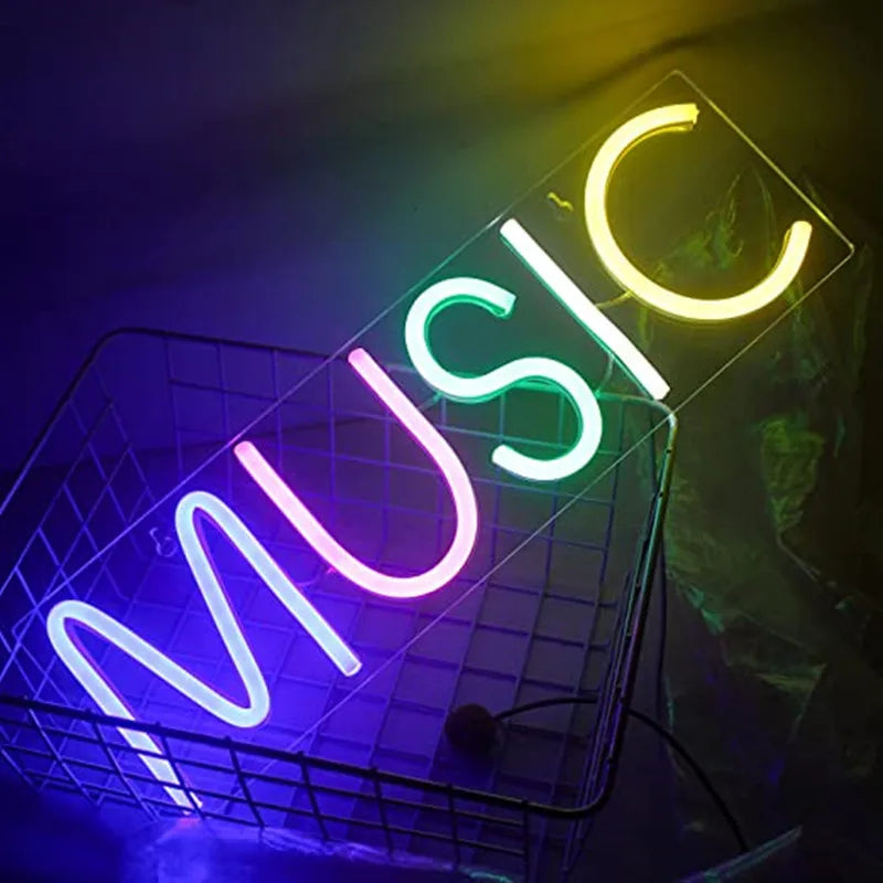 Music – LED-Neon-Schriftzug (5 V USB)