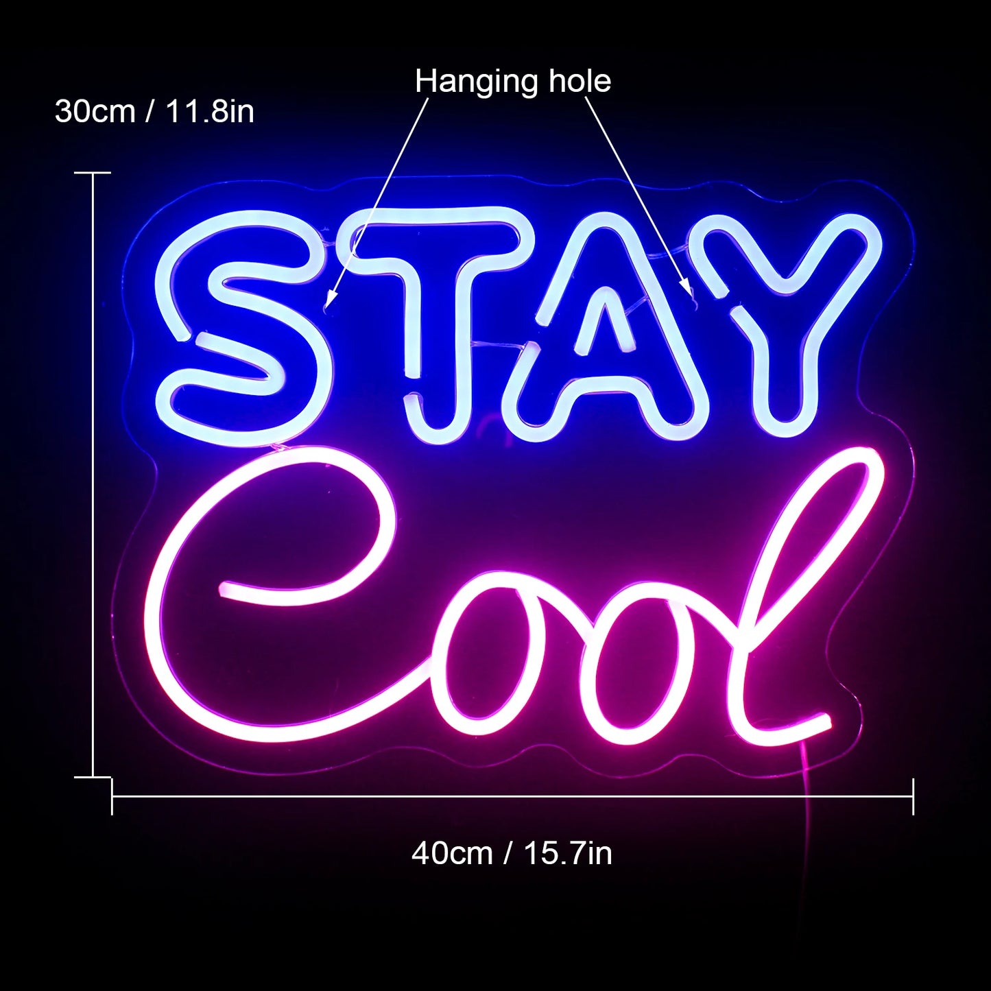 Stay Cool 5V Mini USB LED Neon Sign - Budget Friendly