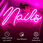 Nails 5V USB LED Neon Sign - Budget Friendly