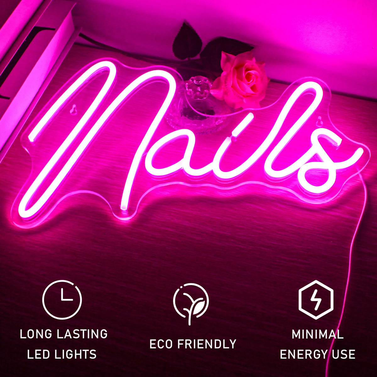 Nails – LED-Neonschild (5 V USB)