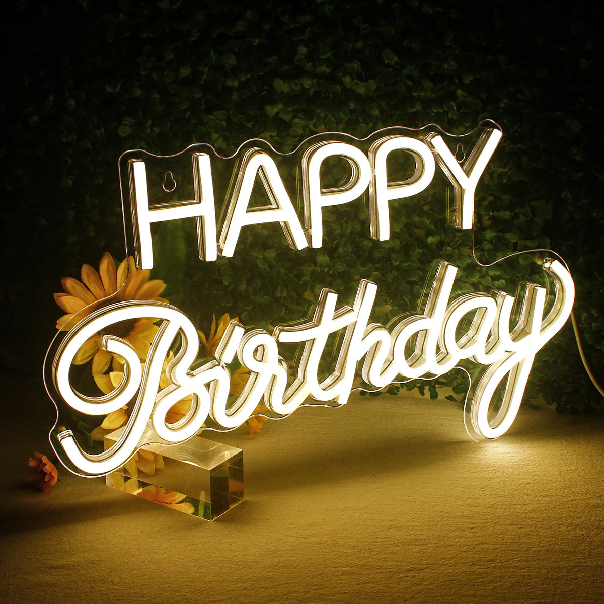 Happy Birthday – LED-Neon-Schriftzug (5 V USB)