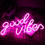 Good Vibes – LED-Neon-Schriftzug (5 V USB)