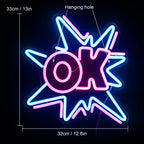 OK – Comic-Explosion – LED-Neonschild (5 V USB)