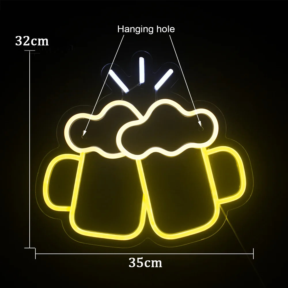 Biermotiv – LED-Leuchtschild (5 V USB)