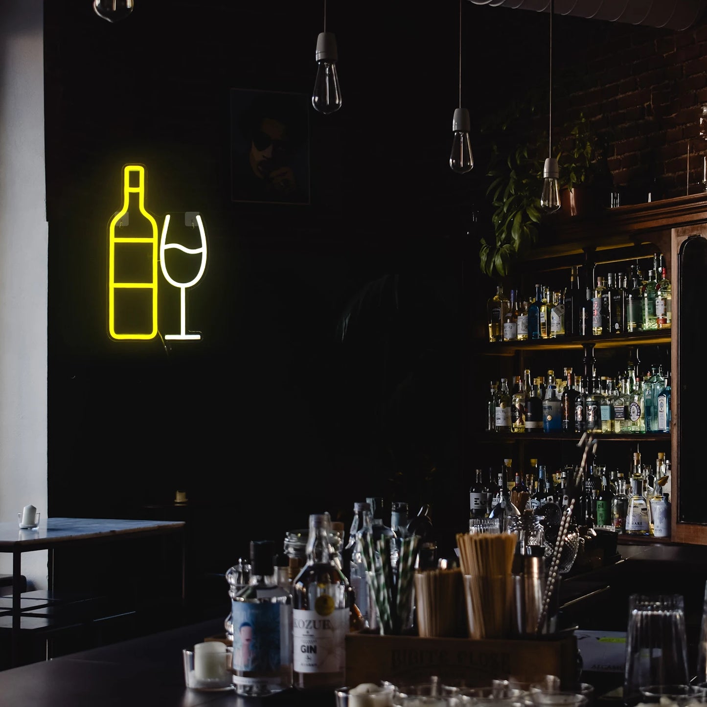 Champagner BAR 5V USB LED Leuchtschild - Preisgünstig