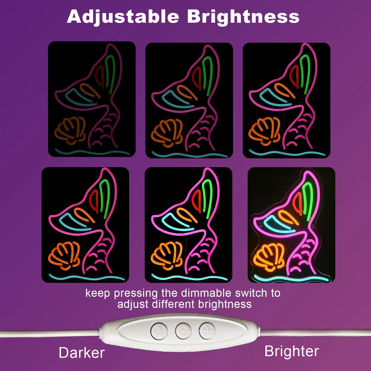 Mermaid Tails for Girls Mermaid 5V USB LED Neon Sign - Budget Friendly