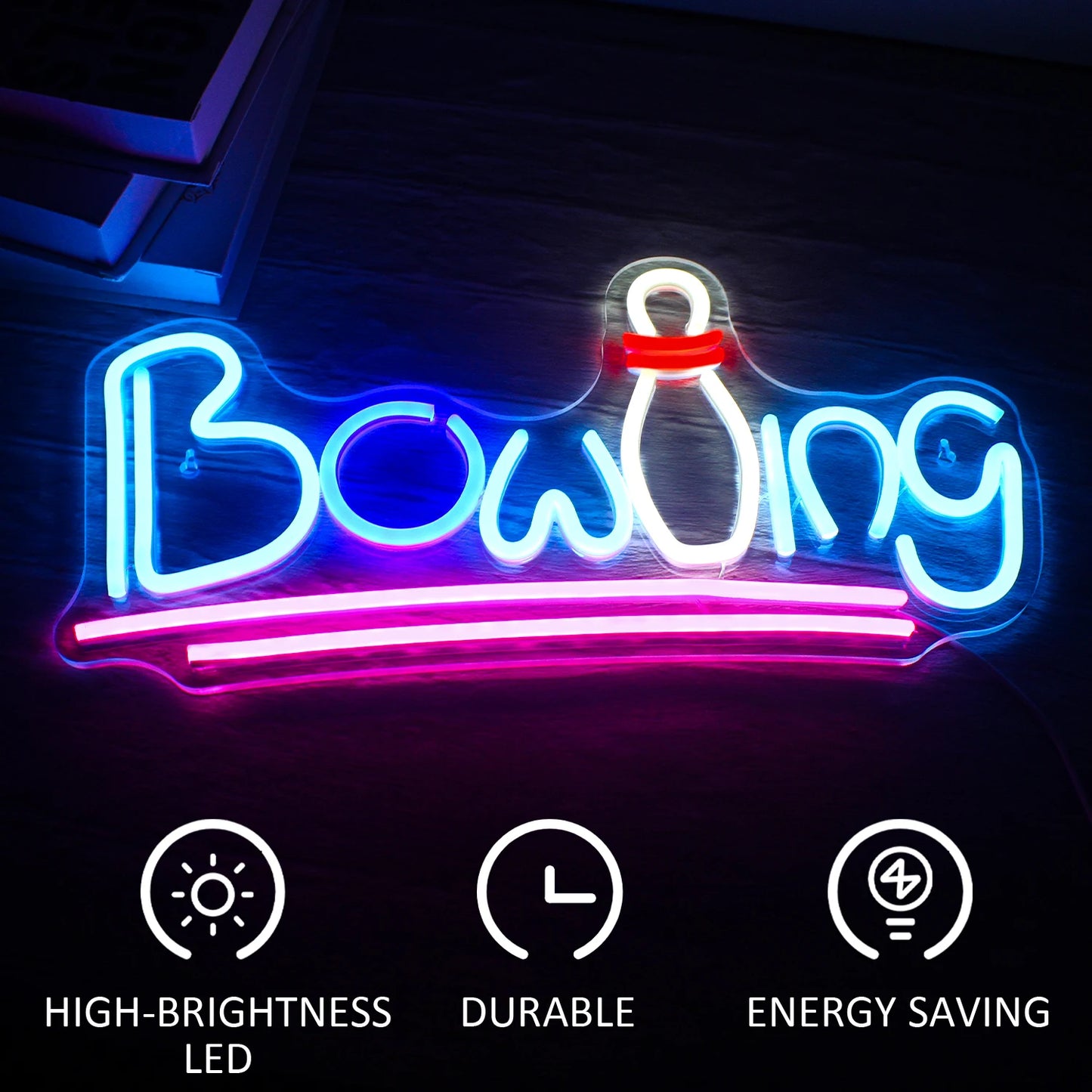 Bowling 5V Mini USB LED Neon Sign - Budget Friendly