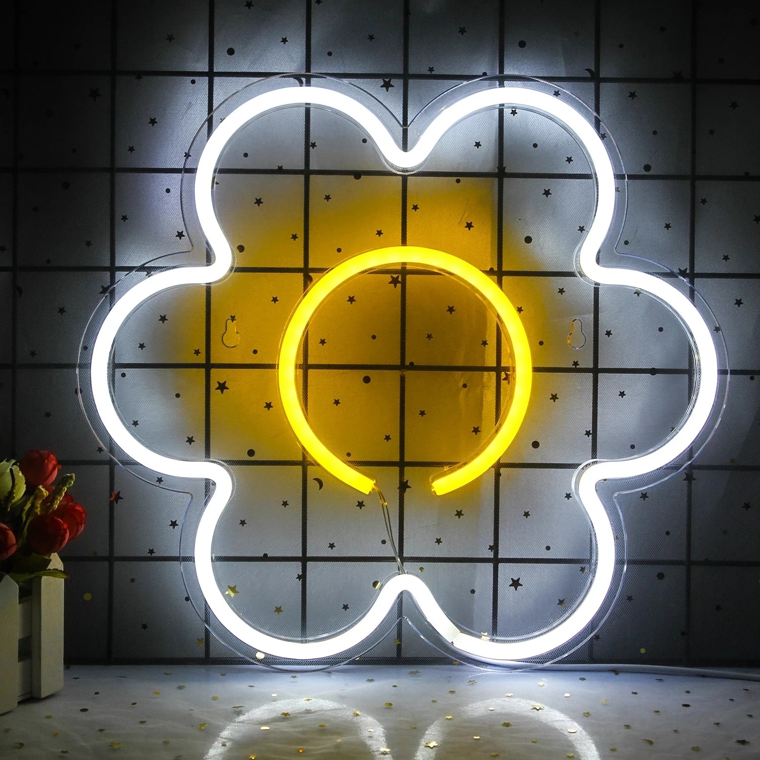 Flower 5V Mini USB LED Neon Sign - Budget Friendly