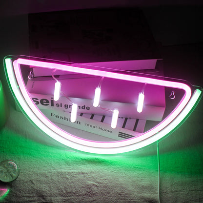 Watermelon 5V Mini USB LED Neon Sign - Budget Friendly