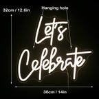 Let's Celebrate – LED-Neon-Schriftzug (5 V USB)