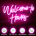 Welcome to Hades – LED-Neon-Schriftzug (5 V USB)
