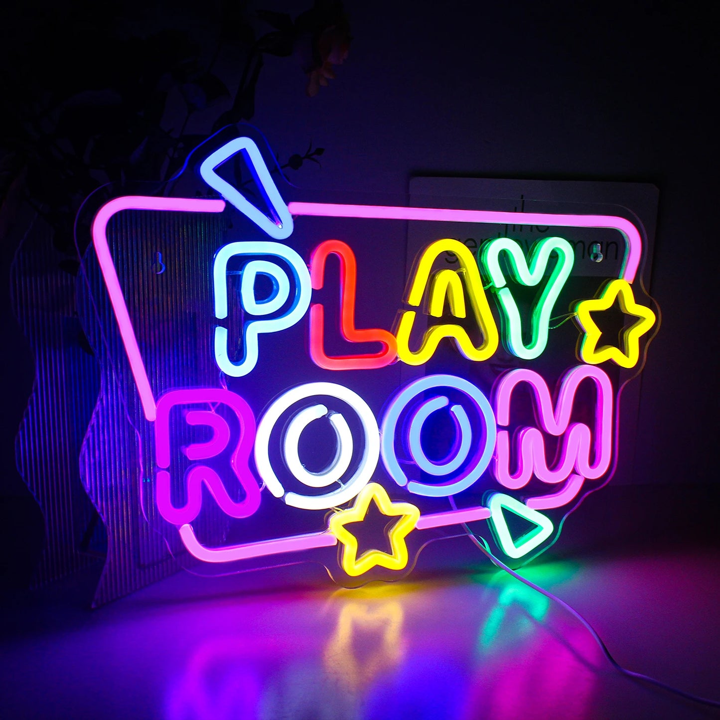 Play Room 5V Mini USB LED Neon Sign - Budget Friendly