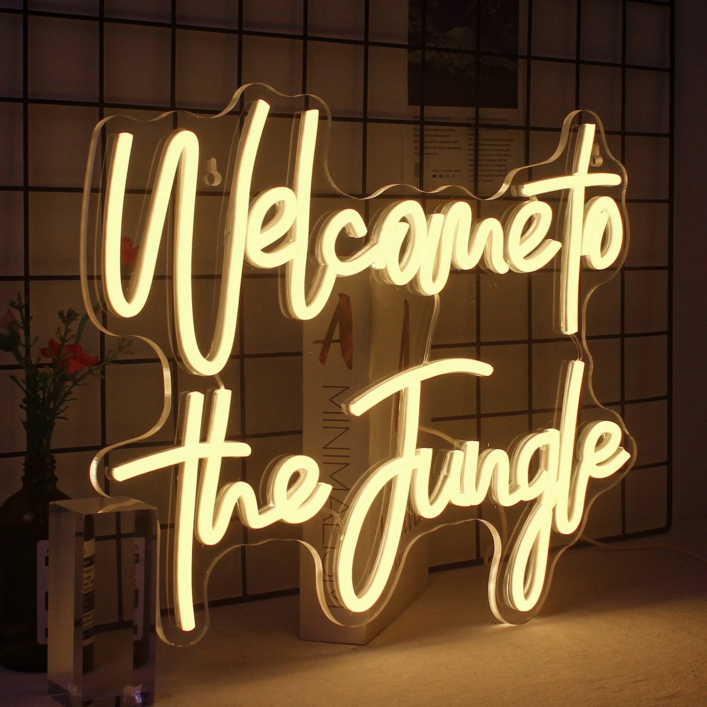 Welcome to the Jungle 5V Mini USB LED Neon Sign - Budget Friendly