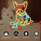 Skateboard Dog 5V USB LED Neon Sign - Budget Friendly