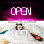 Open – Blockschrift – LED-Leuchtschild (5 V USB)
