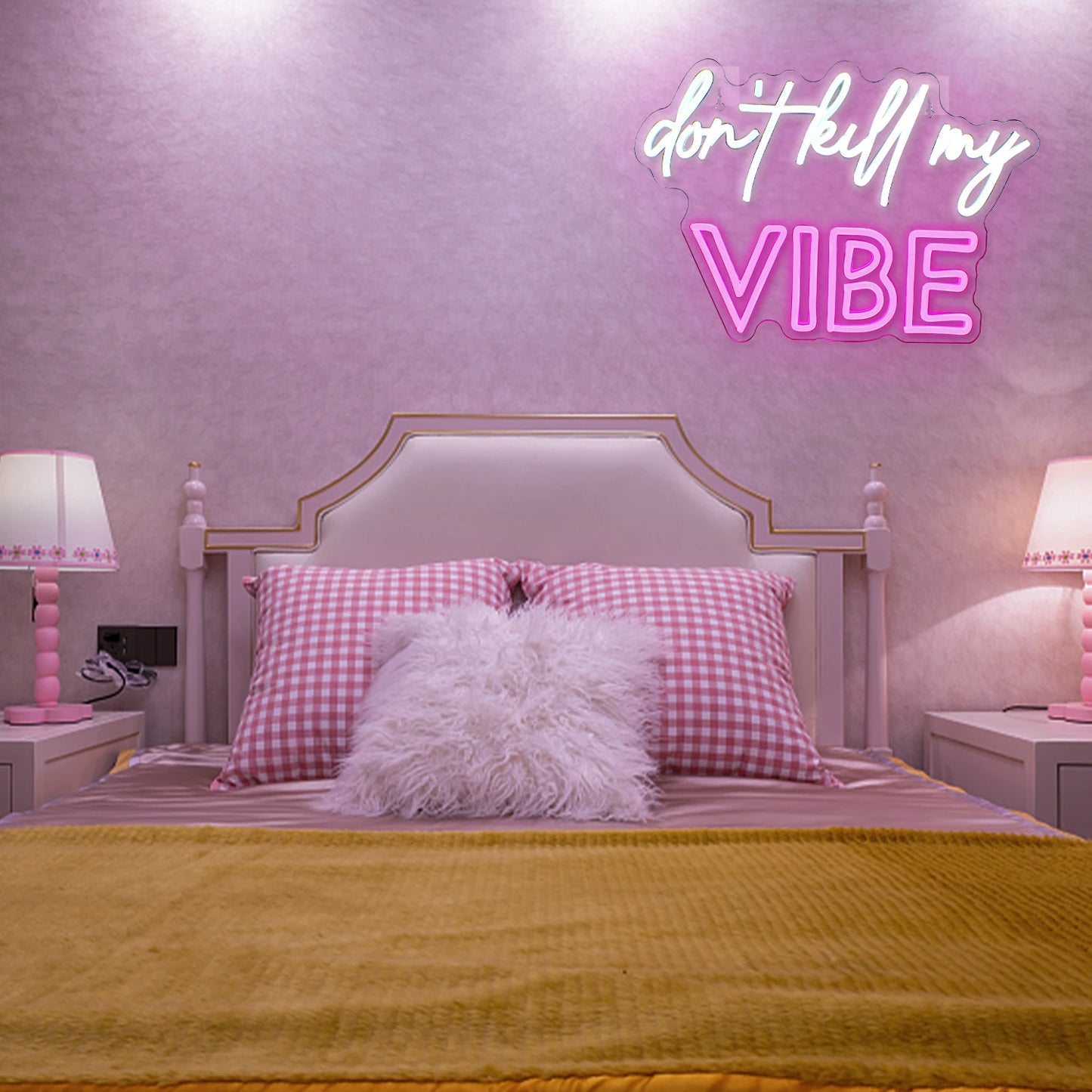 Don't Kill My Vibe 5V Mini USB LED Neon Sign - Budget Friendly