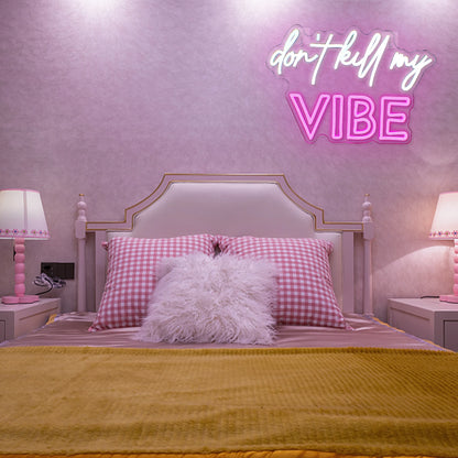 Don't Kill My Vibe 5V Mini USB LED Neon Sign - Budget Friendly