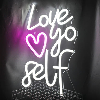 Love Yourself 5V Mini USB LED Neon Sign - Budget Friendly