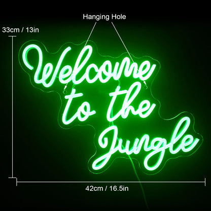 Welcome To The Jungle 5V Mini USB  LED Neon Sign - Budget Friendly