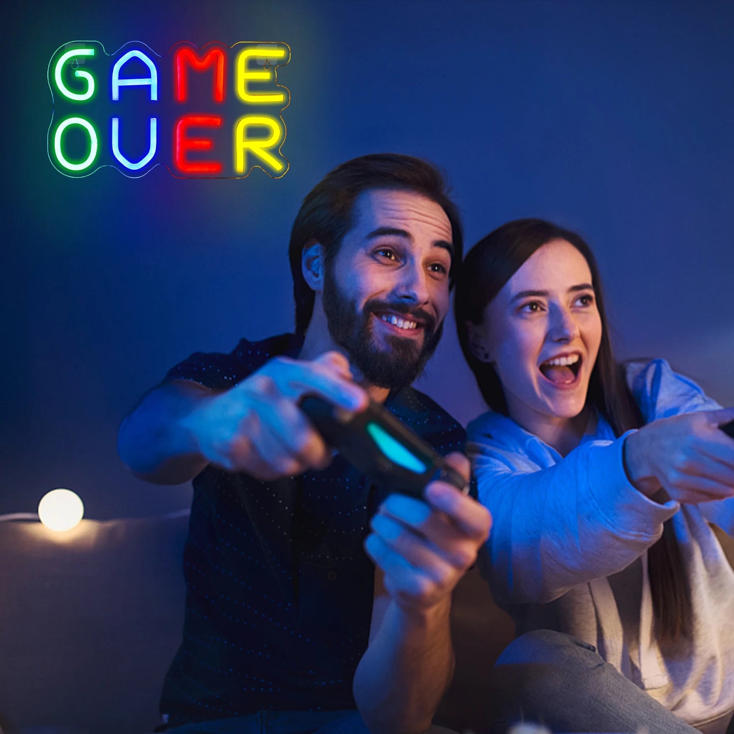 Game Over 5V Mini USB LED Neon Sign - Budget Friendly