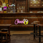 Cheers – Bierkrug – LED-Neonschild (5 V USB)