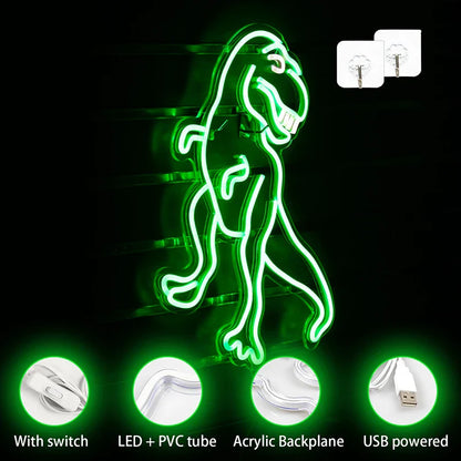 Funny Dinosaurs 5V USB LED Neon Sign - Budget Friendly