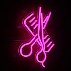 Scissors Comb 5V USB LED Neon Sign - Budget Friendly