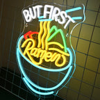 But First Ramen 5V USB LED Neon Sign - Budget Friendly