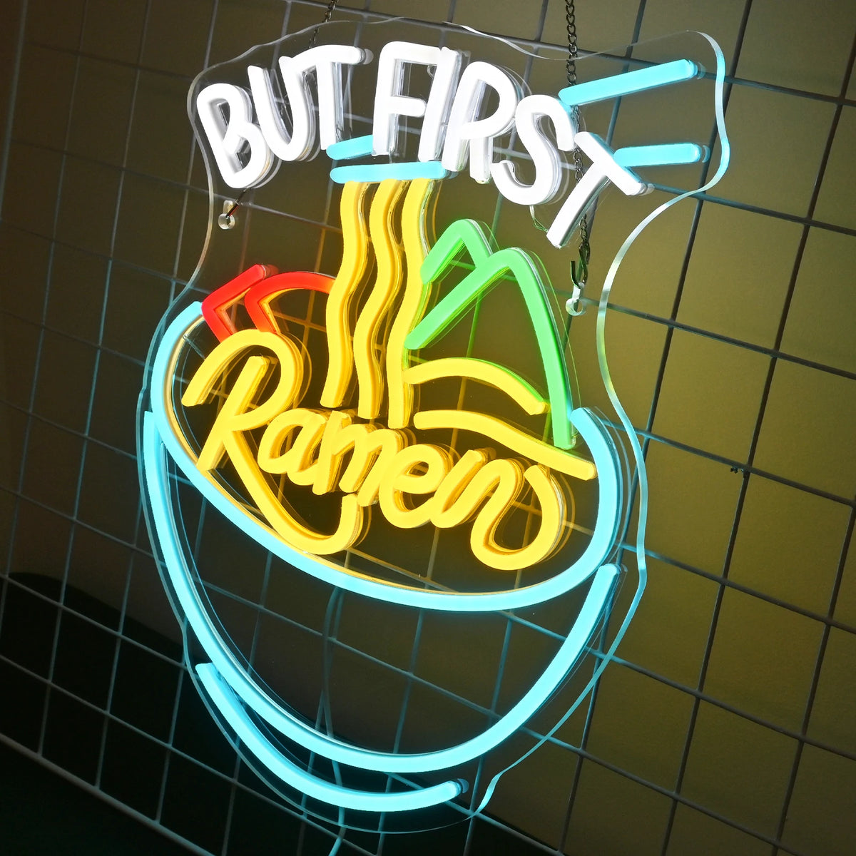 But First Ramen 5V USB LED Neon Sign - Budget Friendly