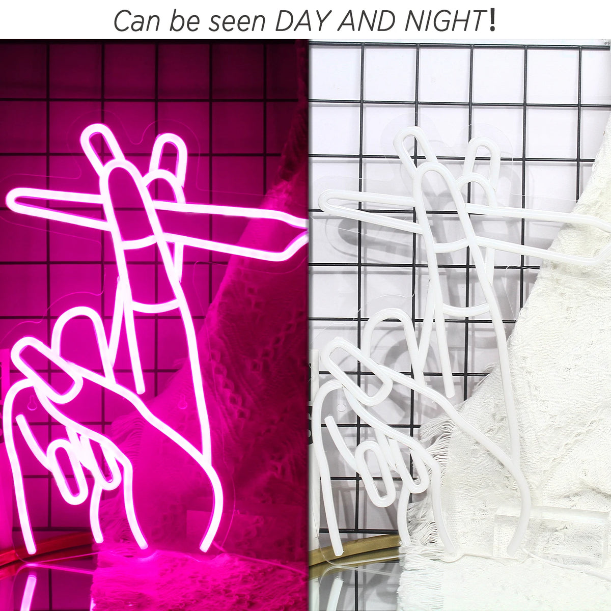 Hand mit Zigarette – LED-Neonschild (5 V USB)