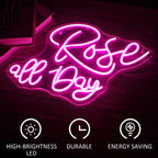 Rose all Day – LED-Leuchtschild (5 V USB)