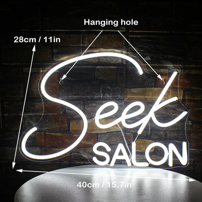 Seek SALON 5V USB LED Neon Sign - Budget Friendly