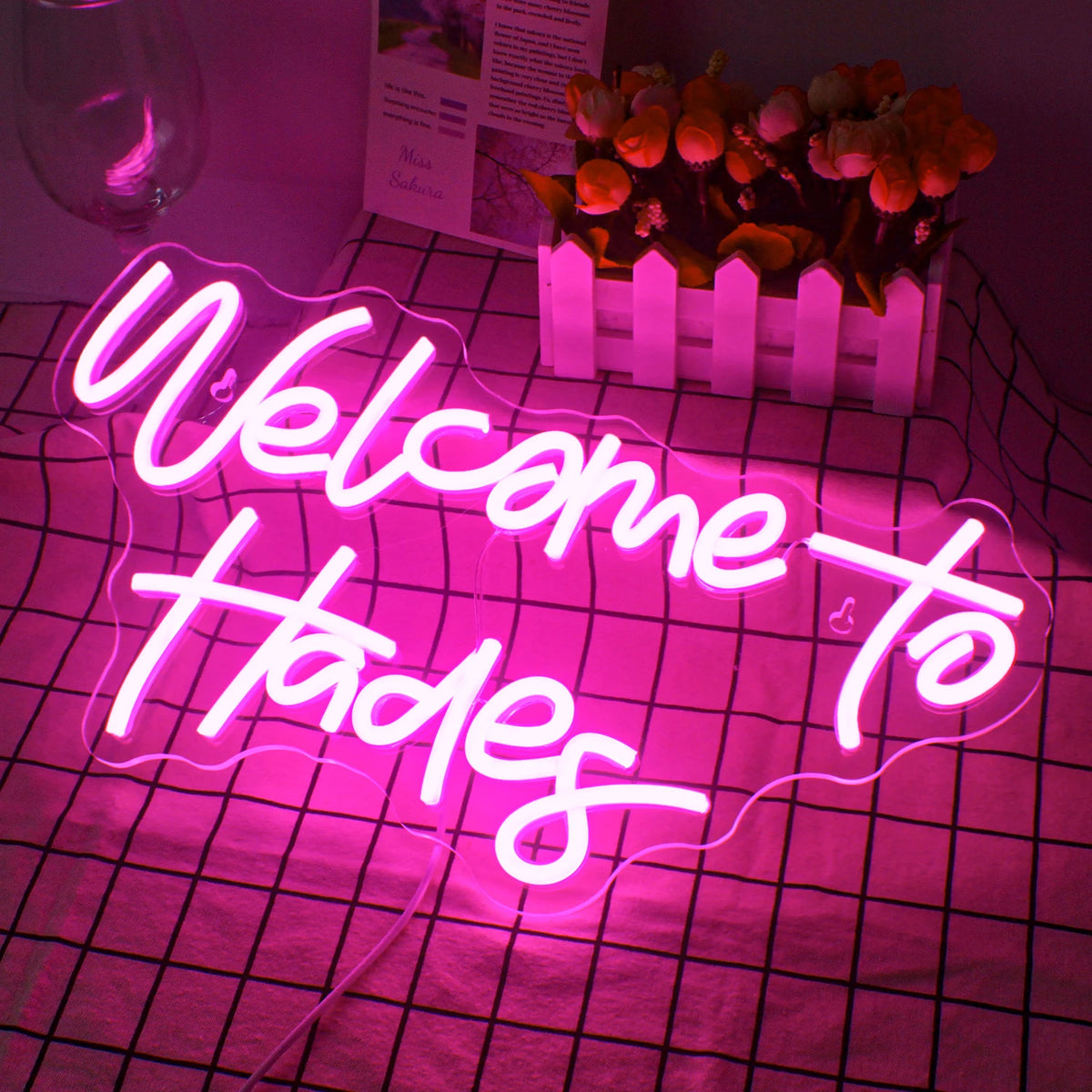 Welcome to Hades – LED-Neon-Schriftzug (5 V USB)