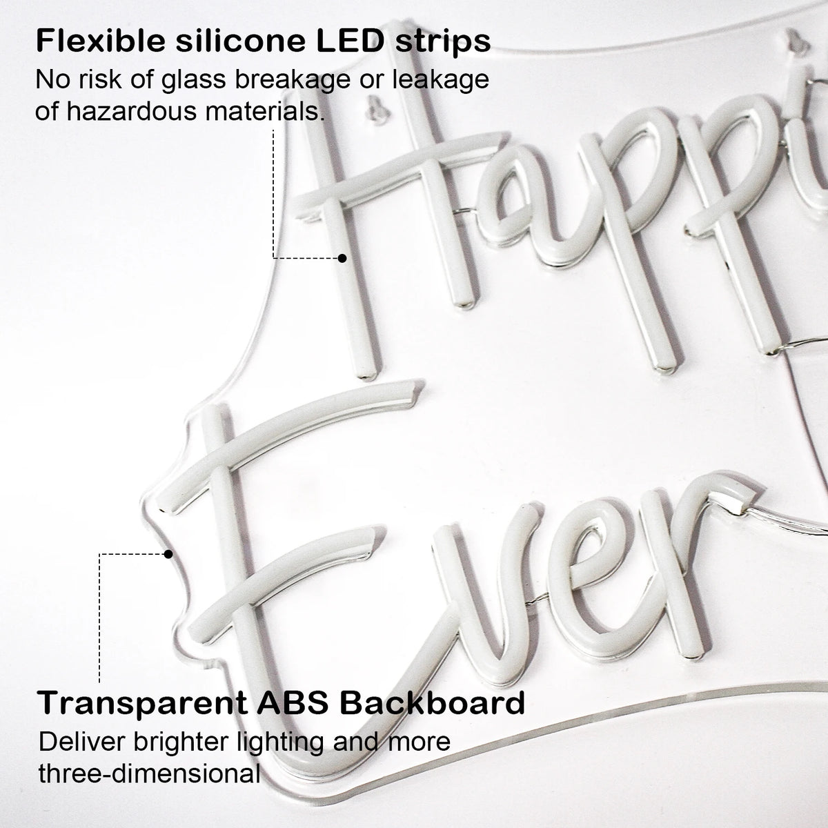 Happily Ever After 5V USB LED Neon Sign - Budget Friendly