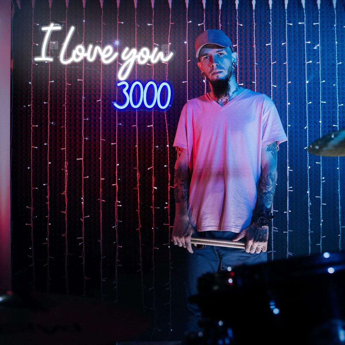 I Love You 3000 – LED-Neon-Schriftzug (5 V USB)