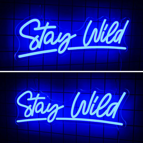 Stay Wild – LED-Neon-Schriftzug (5 V USB)