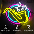 Saxophone 5V USB LED Neon Sign - Budget Friendly