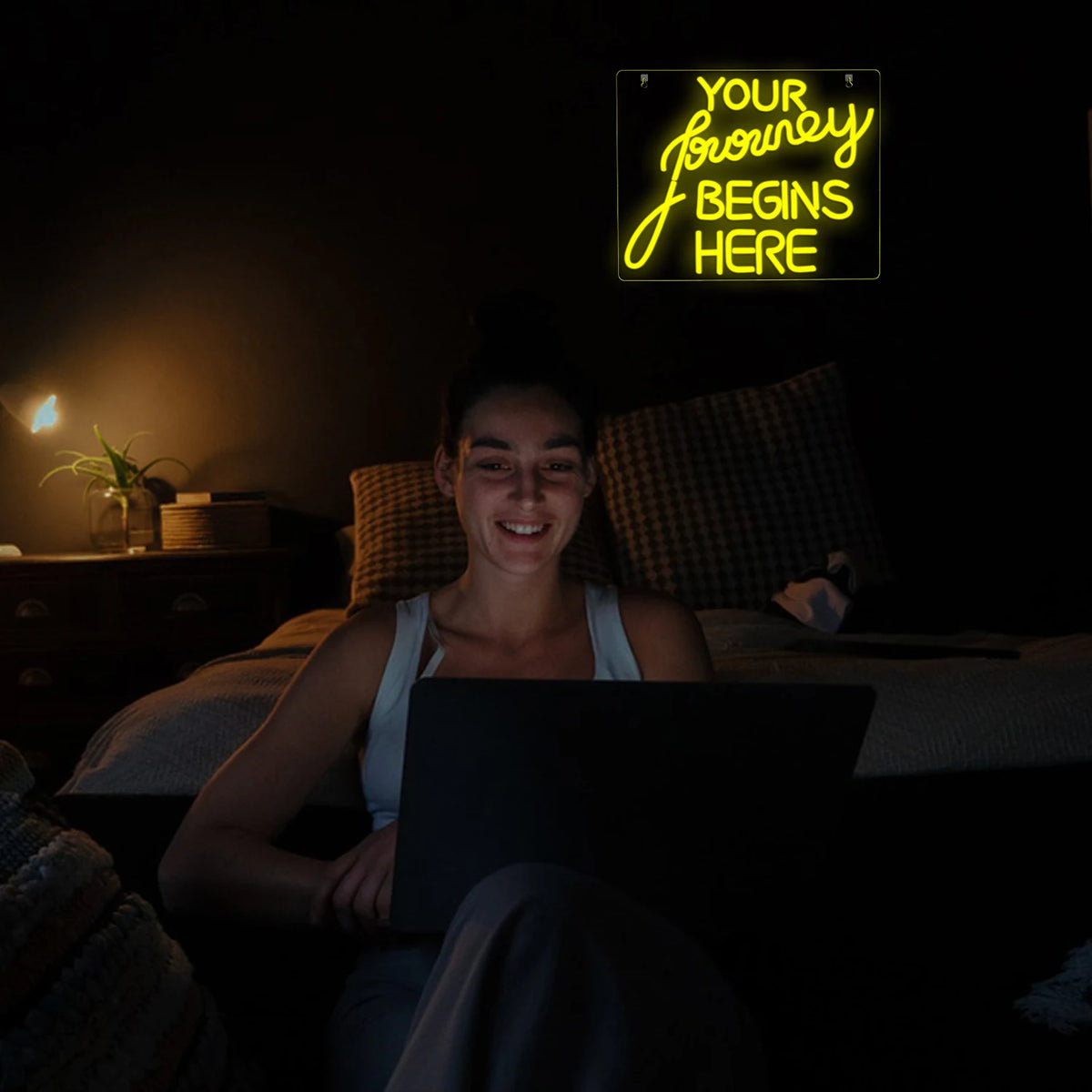 Your Journey Begins Here 5V USB LED Neon Sign - Budget Friendly
