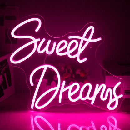 Sweet Dreams 5V Mini USB  LED Neon Sign - Budget Friendly