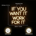 if you want it work for it 5V USB LED Neon Sign - Budget Friendly