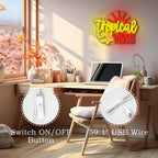 Tropical VIBES – Sonne und Vögel – LED-Neonschild (5 V USB)